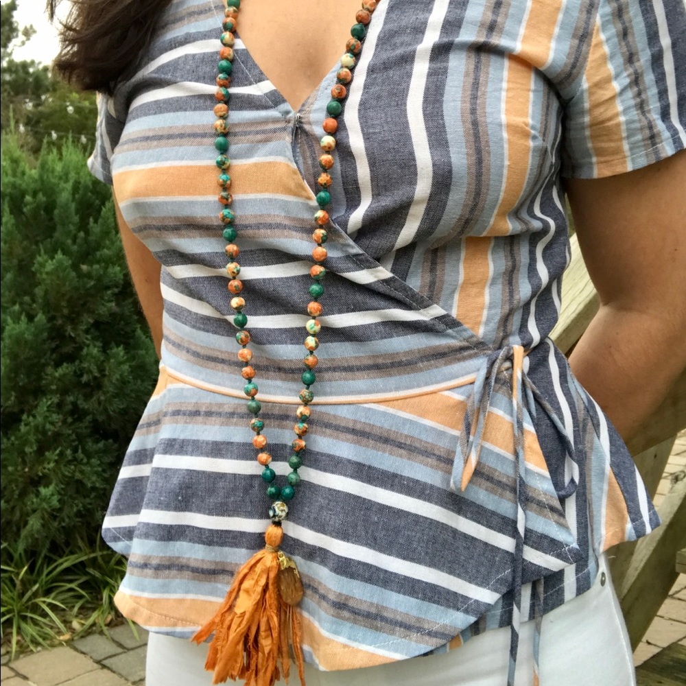 Handmade 108 Bead Communication Mala Necklace - Picture 3 of 7
